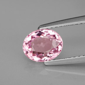 1.30 ct Pink Tourmaline Gemstone, Tourmaline Gem in Oval Facet Shape for Sale.