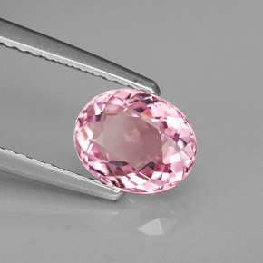 1.30 ct Pink Tourmaline Stone, Natural Tourmaline in Oval Facet Shape for Sale