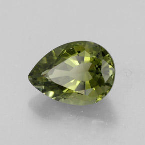 1.97 ct Green Tourmaline Stone, Natural Tourmaline in Pear Facet Shape for Sale