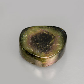 9.19 ct Multicolor Tourmaline Stone, Natural Tourmaline in Fancy Slice Shape for Sale