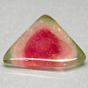 7.20 ct Multicolor Tourmaline Stone, Natural Tourmaline in Sliced Crystal Shape for Sale
