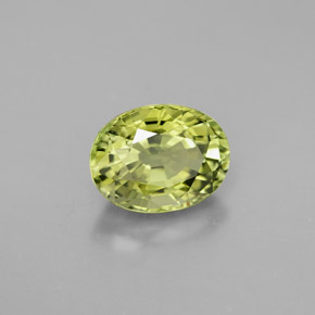 1.63 ct Green Tourmaline Stone, Natural Tourmaline in Oval Facet Shape for Sale