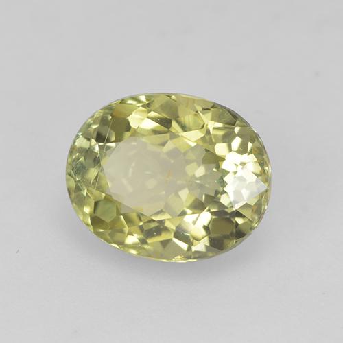 1.25 ct Yellow Tourmaline Stone, Natural Tourmaline in Oval Facet Shape for Sale