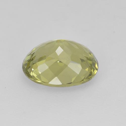 Tourmaline Gemstone in 7.6 x 6.1 mm Size for Sale, Tourmaline Stone in Light Greenish Yellow  Color