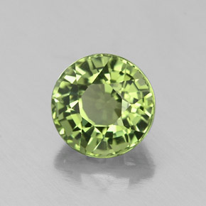 1.04 ct Green Tourmaline Stone, Natural Tourmaline in Round Facet Shape for Sale