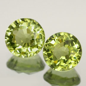 1.72 ct Green Tourmaline Gemstone, Tourmaline Gem in Round Facet Shape for Sale.
