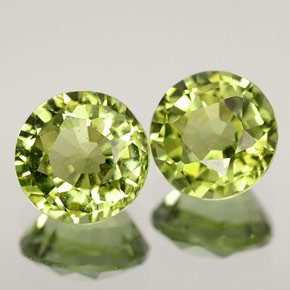 1.72 ct Green Tourmaline Stone, Natural Tourmaline in Round Facet Shape for Sale