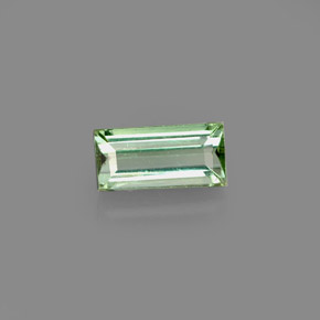 0.65 ct Green Tourmaline Gemstone, Tourmaline Gem in Baguette Facet Shape for Sale.