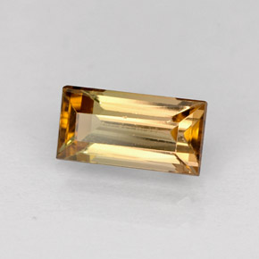 1.03 ct Yellow Tourmaline Gemstone, Tourmaline Gem in Baguette Facet Shape for Sale.