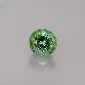 0.68 ct Green Tourmaline Gemstone, Tourmaline Gem in Round Facet Shape for Sale.