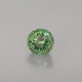 0.68 ct Green Tourmaline Stone, Natural Tourmaline in Round Facet Shape for Sale