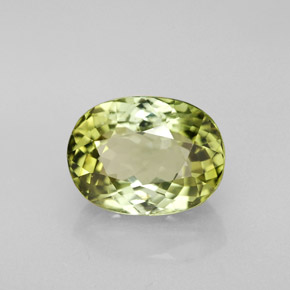 3.18 ct Green Tourmaline Gemstone, Tourmaline Gem in Oval Facet Shape for Sale.