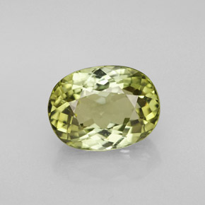 3.18 ct Green Tourmaline Stone, Natural Tourmaline in Oval Facet Shape for Sale