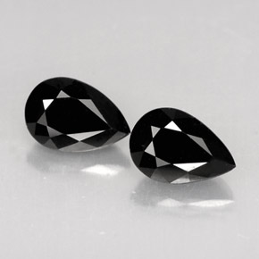 0.81 ct Black Tourmaline Gemstone, Tourmaline Gem in Pear Facet Shape for Sale.