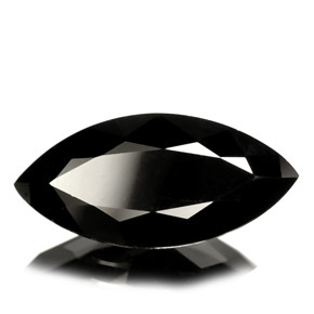 4.97 ct Black Tourmaline Stone, Natural Tourmaline in Marquise Facet Shape for Sale