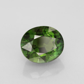 3.17 ct Green Tourmaline Stone, Natural Tourmaline in Oval Facet Shape for Sale