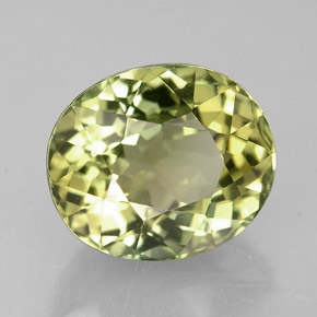 2.92 ct Green Tourmaline Stone, Natural Tourmaline in Oval Facet Shape for Sale