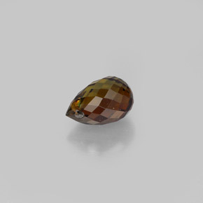 0.89 ct Orange Tourmaline Gemstone, Tourmaline Gem in Briolette with Hole Shape for Sale.