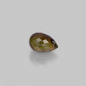 Tourmaline Gemstone in 6.6 x 4.3 mm Size for Sale, Tourmaline Stone in Greenish Orange Color