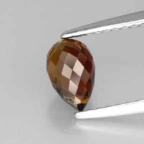 0.81 ct Multicolor Tourmaline Stone, Natural Tourmaline in Briolette with Hole Shape for Sale