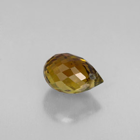 1.20 ct Orange Tourmaline Gemstone, Tourmaline Gem in Briolette with Hole Shape for Sale.