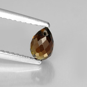 0.62 ct Orange Tourmaline Stone, Natural Tourmaline in Briolette with Hole Shape for Sale