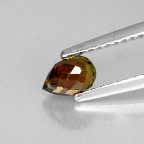 Tourmaline Gemstone in 5.6 x 4 mm Size for Sale, Tourmaline Stone in Greenish Orange Color