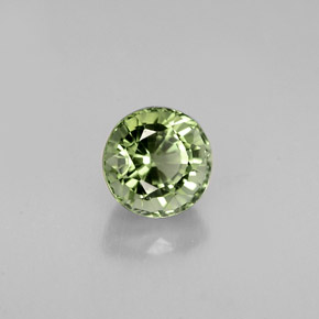 1.01 ct Green Tourmaline Stone, Natural Tourmaline in Round Facet Shape for Sale