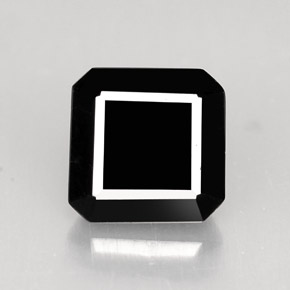 1.23 ct Black Tourmaline Gemstone, Tourmaline Gem in Octagon Facet Shape for Sale.