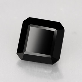 1.23 ct Black Tourmaline Stone, Natural Tourmaline in Octagon Facet Shape for Sale