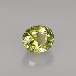 1.29 ct Green Tourmaline Stone, Natural Tourmaline in Oval Facet Shape for Sale