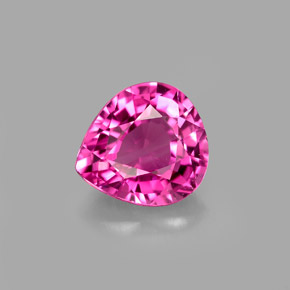 1.61 ct Pink Tourmaline Gemstone, Tourmaline Gem in Pear Facet Shape for Sale.