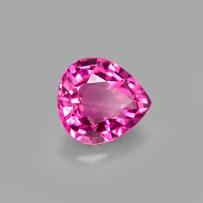 1.61 ct Pink Tourmaline Stone, Natural Tourmaline in Pear Facet Shape for Sale