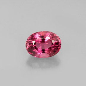 1.08 ct Pink Tourmaline Gemstone, Tourmaline Gem in Oval Facet Shape for Sale.