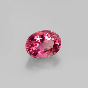 1.08 ct Pink Tourmaline Stone, Natural Tourmaline in Oval Facet Shape for Sale