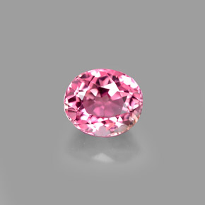 1.22 ct Pink Tourmaline Gemstone, Tourmaline Gem in Oval Facet Shape for Sale.