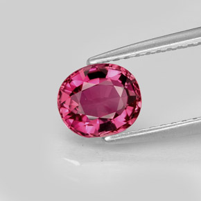1.01 ct Pink Tourmaline Gemstone, Tourmaline Gem in Oval Facet Shape for Sale.