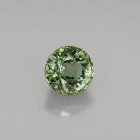 1.08 ct Green Tourmaline Stone, Natural Tourmaline in Round Facet Shape for Sale
