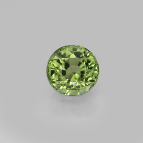 1.00 ct Green Tourmaline Gemstone, Tourmaline Gem in Round Facet Shape for Sale.