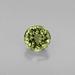 1.09 ct Green Tourmaline Gemstone, Tourmaline Gem in Round Facet Shape for Sale.