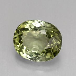 4.12 ct Green Tourmaline Stone, Natural Tourmaline in Oval Facet Shape for Sale