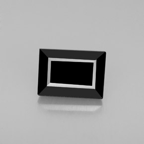1.69 ct Black Tourmaline Gemstone, Tourmaline Gem in Baguette Facet Shape for Sale.