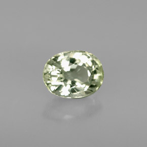 1.10 ct Green Tourmaline Stone, Natural Tourmaline in Oval Facet Shape for Sale