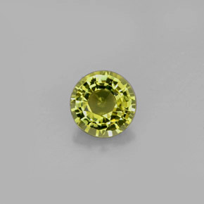 0.75 ct Green Tourmaline Gemstone, Tourmaline Gem in Round Facet Shape for Sale.