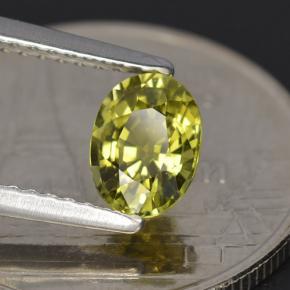 0.79 ct Green Tourmaline Stone, Natural Tourmaline in Oval Facet Shape for Sale
