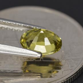Tourmaline Gemstone in 6.7 x 4.9 mm Size for Sale, Tourmaline Stone in Golden Green Color