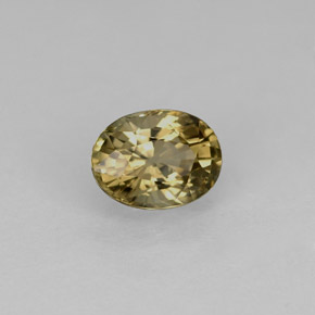 0.89 ct Yellow Tourmaline Stone, Natural Tourmaline in Oval Facet Shape for Sale