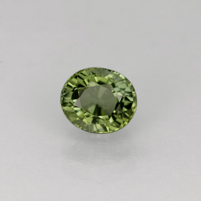 0.93 ct Green Tourmaline Gemstone, Tourmaline Gem in Oval Facet Shape for Sale.