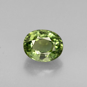 0.83 ct Green Tourmaline Gemstone, Tourmaline Gem in Oval Facet Shape for Sale.
