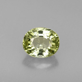 0.80 ct Green Tourmaline Gemstone, Tourmaline Gem in Oval Facet Shape for Sale.